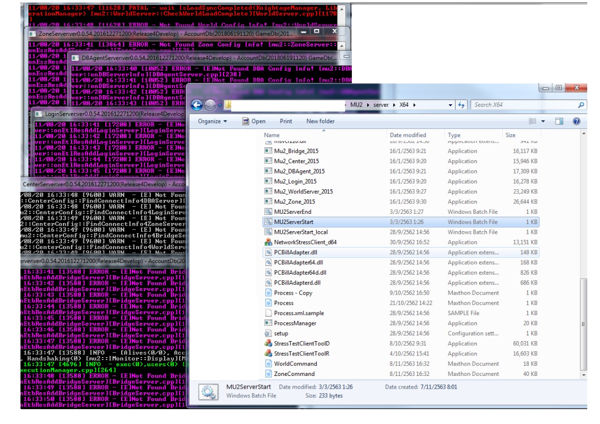 Full server binaries running